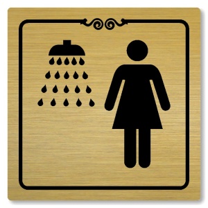 Sprcha ženy, 100x100mm, zlatá, Texas